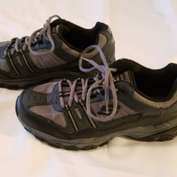 Skechers Athletics M Fit Mens Shoes (50124) Gray Leather & Mesh U.S. Size 10 - Picture 6 of 9